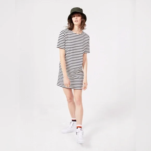 KULE The Tee Dress - Size XS - Navy and White - Picture 1 of 10